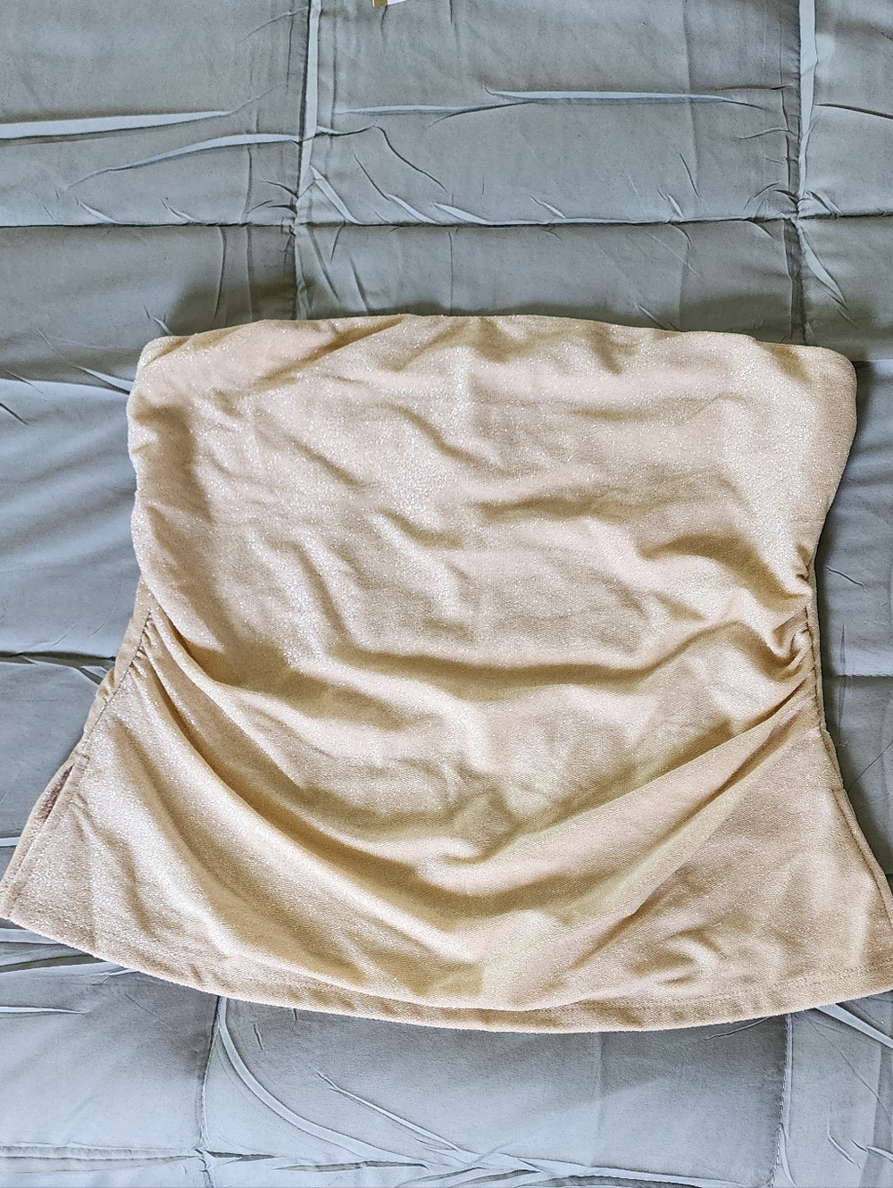 Gold Strapless Tube Top